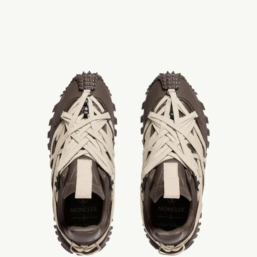 Moncler + Rick Owens Trailgrip Megalace Leather Trainers