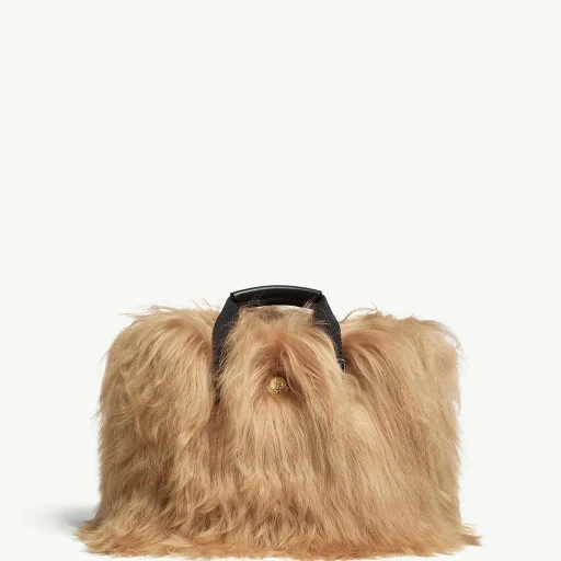 Micro Caradoc Shearling Tote Bag