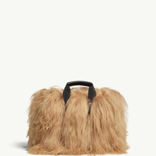 Micro Caradoc Shearling Tote Bag
