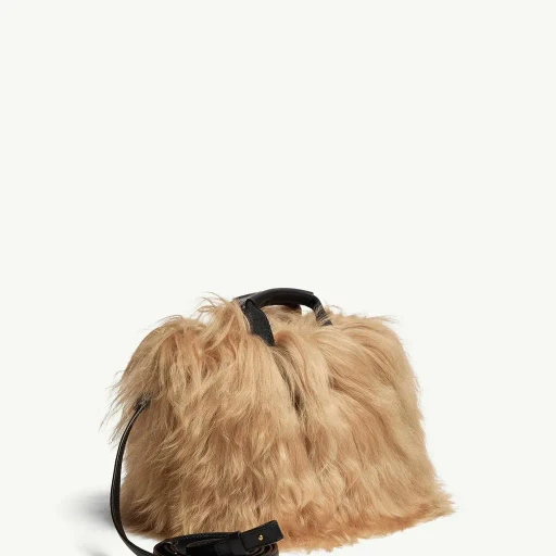 Micro Caradoc Shearling Tote Bag