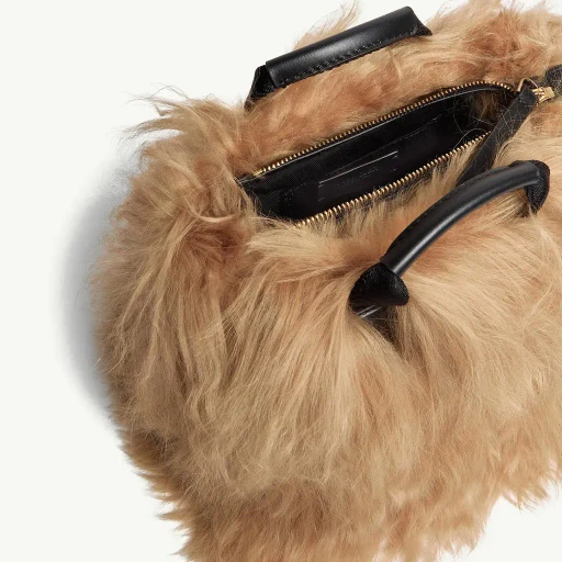 Micro Caradoc Shearling Tote Bag