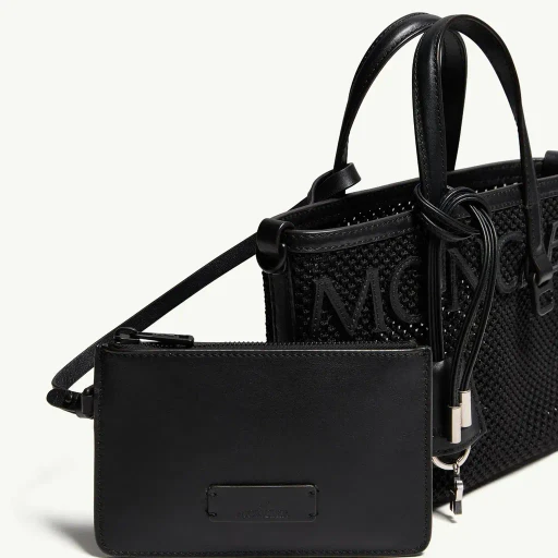 Very Mesh & Leather Tote Bag