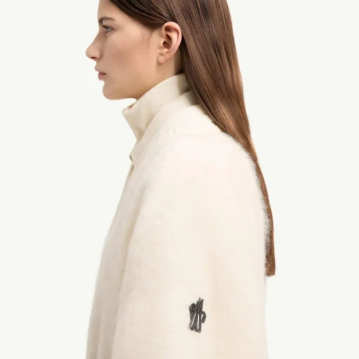 Mohair, Alpaca & Wool Blend Belted Cape