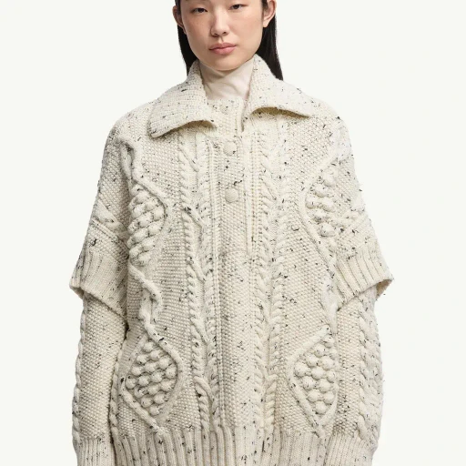 Wool Blend Tassel Cape
