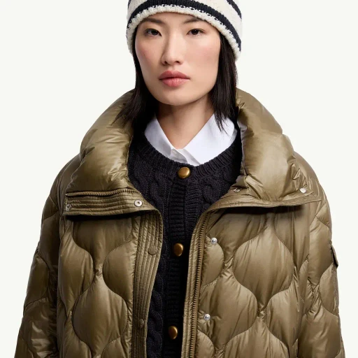Striped Wool & Cotton Blend Beanie