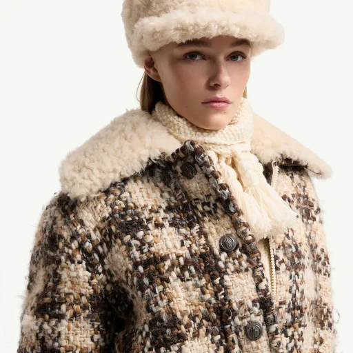Shearling & Gore-Tex Trim Cap