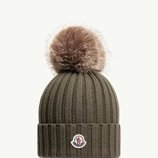 Wool Beanie With Pom Pom