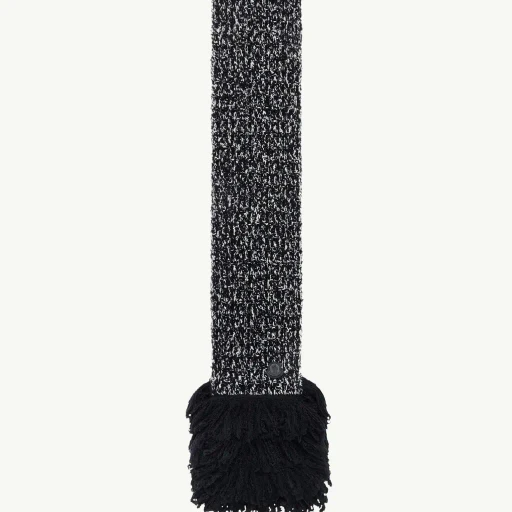 Fringe-Trim Wool Blend Scarf