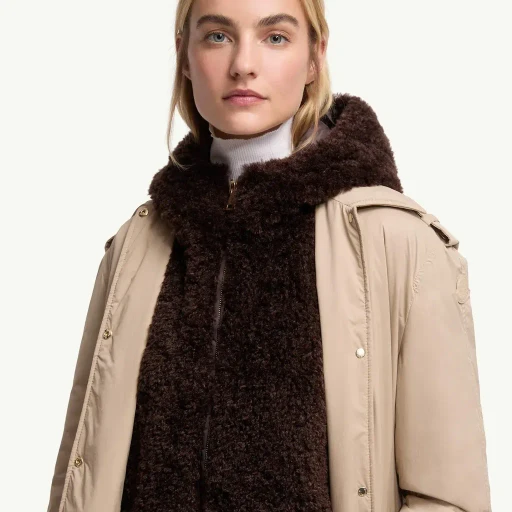 Hooded Down-Filled Teddy Bib