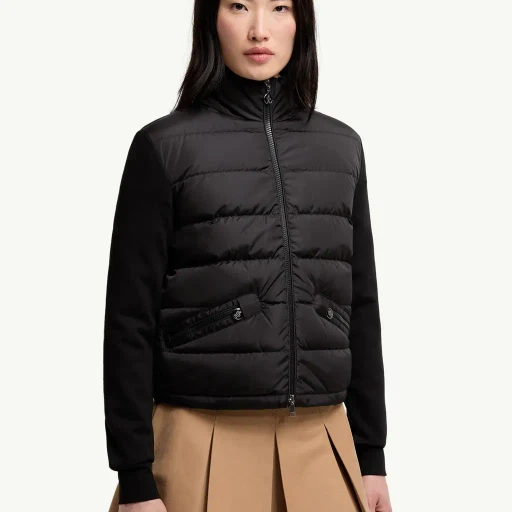 Padded Zip-Up Cardigan