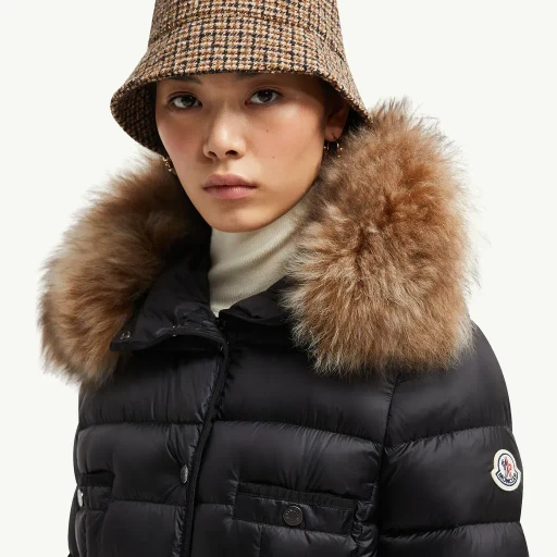 Hirmafur Hooded Shearling Long Down Jacket