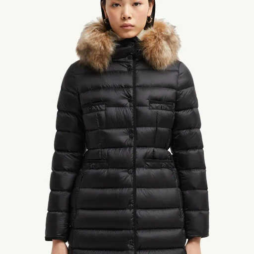 Hirmafur Hooded Shearling Long Down Jacket
