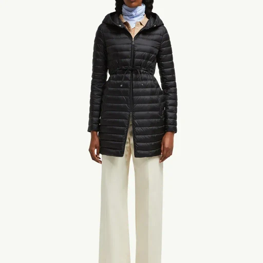 Barbel Hooded Fit & Flare Long Down Jacket