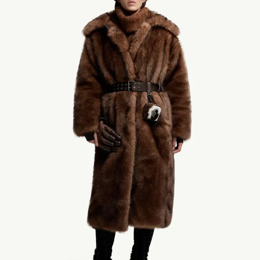 Arly Belted Textured Down Coat