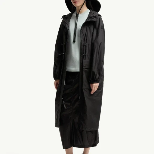 Canneberge Hooded Long Jacket