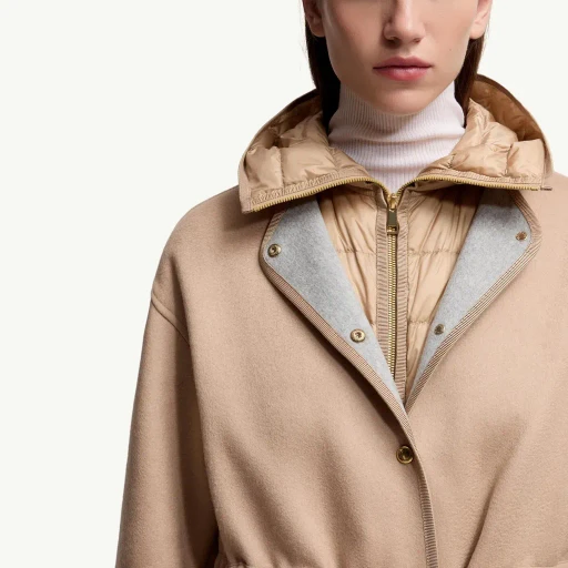 Bonreposse 3-In-1 Wool & Cashmere Long Down Jacket