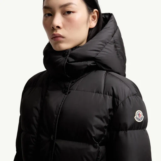 Chamer Wool-Trimmed Hooded Long Down Jacket