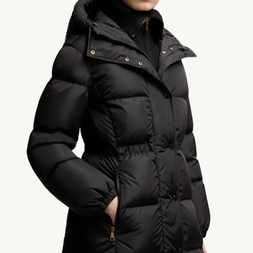 Chamer Wool-Trimmed Hooded Long Down Jacket