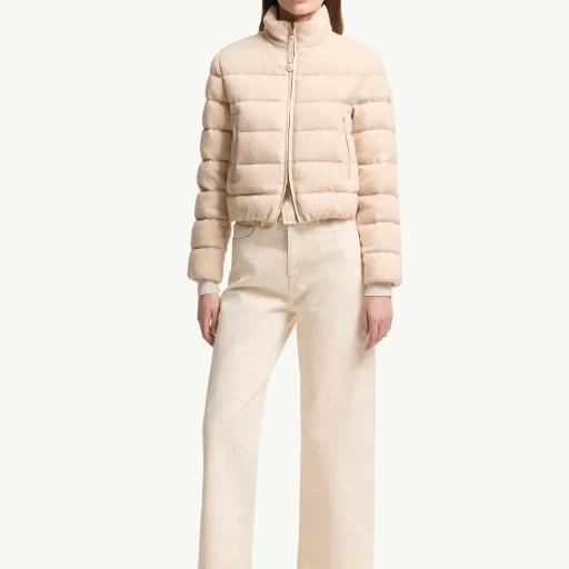 Agastache Cashmere & Linen Short Down Jacket