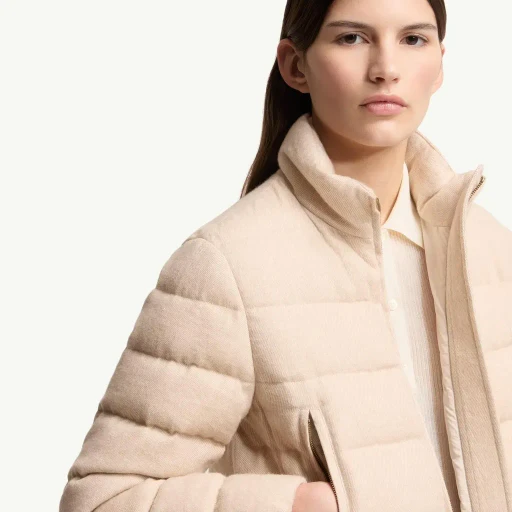 Agastache Cashmere & Linen Short Down Jacket