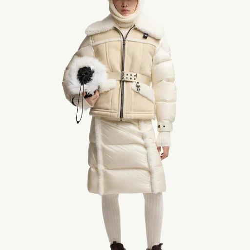 Alvernia Belted Shearling Down Jacket