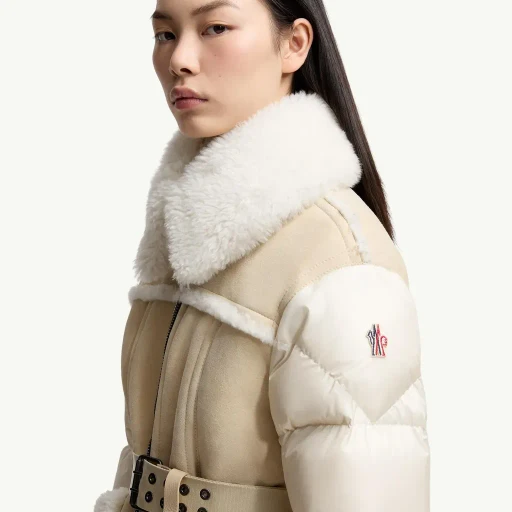 Alvernia Belted Shearling Down Jacket