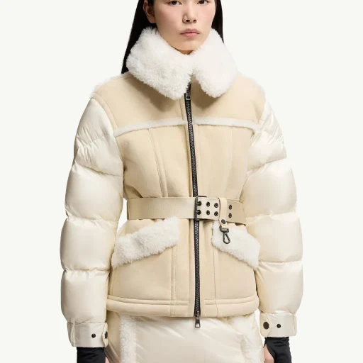 Alvernia Belted Shearling Down Jacket