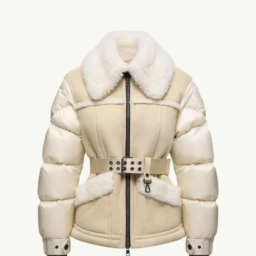 Alvernia Belted Shearling Down Jacket