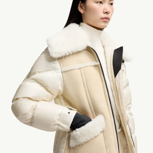 Alvernia Belted Shearling Down Jacket