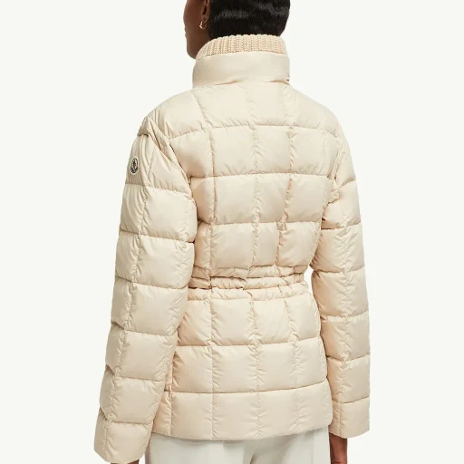 Antigone Leather-Trimmed Short Down Jacket