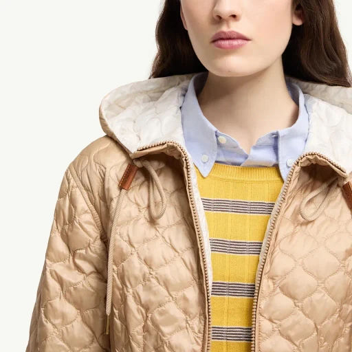 Arum Hooded Mid-Length Down Jacket