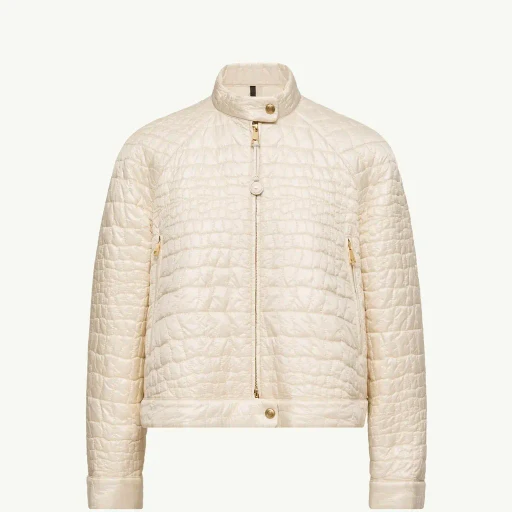 Aubrieta Geometric-Quilted Short Down Jacket