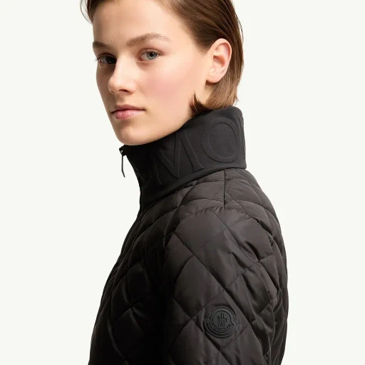Balsamine Geometric-Quilted Short Down Jacket
