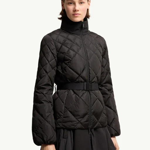 Balsamine Geometric-Quilted Short Down Jacket