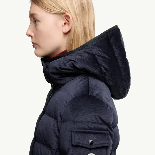 Barante Hooded Velour Short Down Jacket