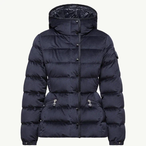 Barante Hooded Velour Short Down Jacket