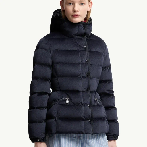 Barante Hooded Velour Short Down Jacket