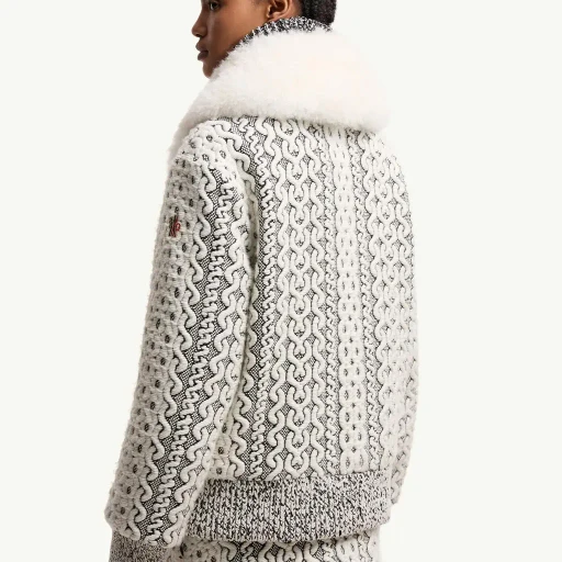 Beille Shearling-Trimmed Down Bomber Jacket