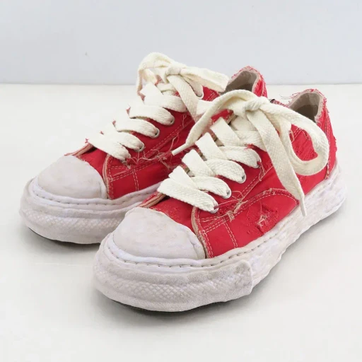 -Peterson 23- Og Sole Ripping And Overdyeing Canvas Low-Top Sneaker