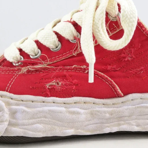 -Peterson 23- Og Sole Ripping And Overdyeing Canvas Low-Top Sneaker