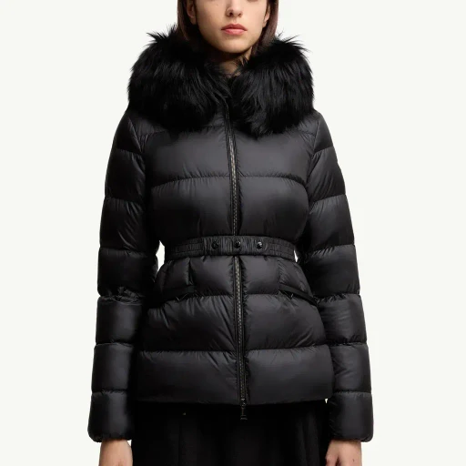 Boed Hooded Shearling-Trimmed Short Down Jacket