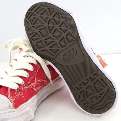 -Peterson 23- Og Sole Ripping And Overdyeing Canvas Low-Top Sneaker