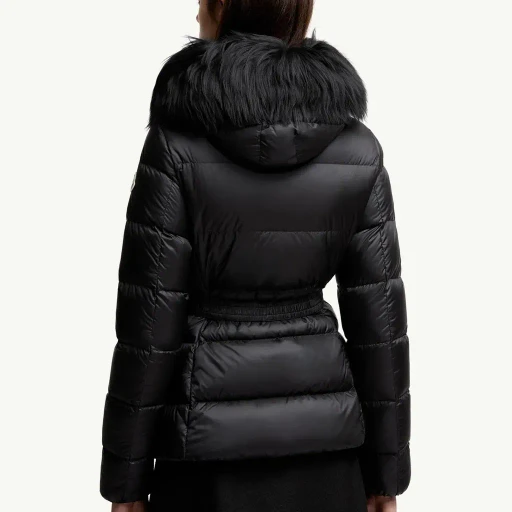 Boed Hooded Shearling-Trimmed Short Down Jacket