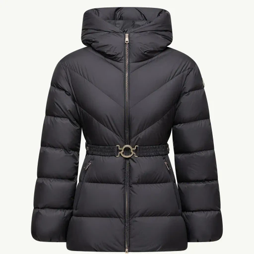 Brosse Diagonal-Quilted Hooded Short Down Jacket
