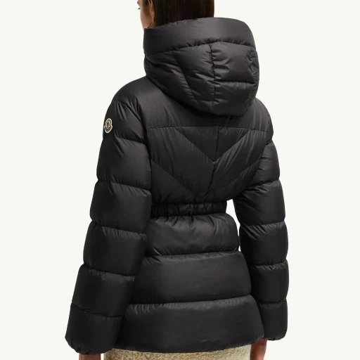 Brosse Diagonal-Quilted Hooded Short Down Jacket