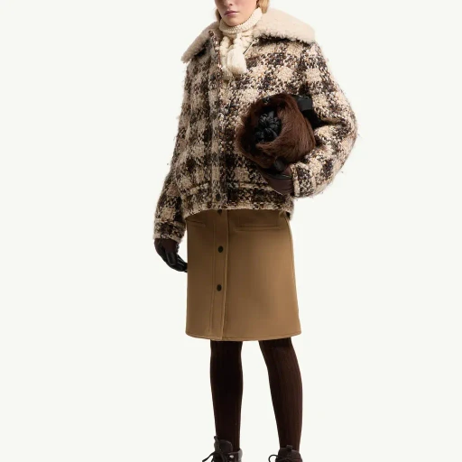 Camlez Wool & Shearling-Trimmed Short Down Jacket