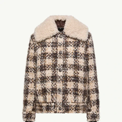 Camlez Wool & Shearling-Trimmed Short Down Jacket