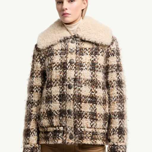 Camlez Wool & Shearling-Trimmed Short Down Jacket
