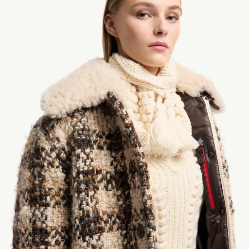 Camlez Wool & Shearling-Trimmed Short Down Jacket