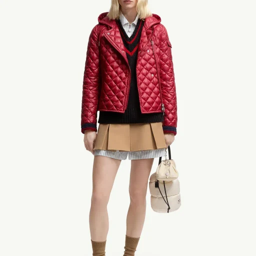Corbelin Diamond-Quilted Hooded Short Down Jacket